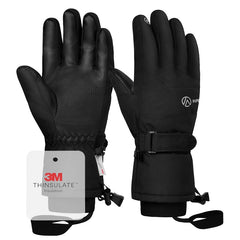 INPAKO thickened men's and women's professional ski gloves windproof winter warm snow gloves snowmobile five-finger gloves