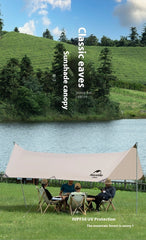 Naturehike 4-6 Person Windproof Large Awning Camping Tent with fishing Hiking Outdoor Tourism Beach Pergola SunShelter Tarp Rain