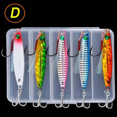 5pcs Metal Jig Fishing Lure Weights 10g-40g Trolling Hard Bait Bass Fishing Bait Tackle Trout Jigging Lure Jigs Saltwater Lures