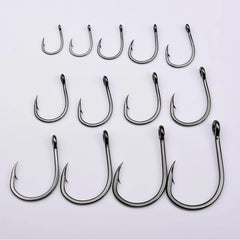 PROBEROS 10Pcs/lot Thick High Carbon Steel Fishhook Lron Hook With Barb Hook for Haihu River Fishing Gear Accessories Wholesale