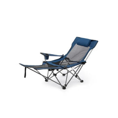 Ultralight Deck Chair Foldable Camping Chair Sun Beach Lounger with  Footrest Adjustable Backrest for Outdoor Fishing Barbecue