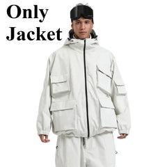 GSOU SNOW New Ski Jacket Loose Warm Windproof Snow Garment Waterproof Wear Resistant Skiing Clothing Winter Outdoor Sports Tops