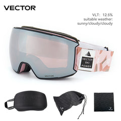 VECTOR Ski Goggles Men Snowboard Glasses Women Winter Outdoor Snow Sunglasses UV400 Double Layers Lens Anti-Fog Skiing Goggles