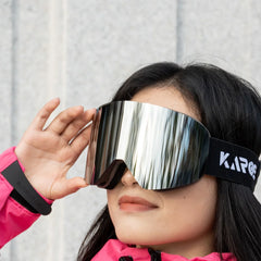 KAROS Ski Goggles Magnetic Anti-fog Lens Skiing Glasses Double Layer Polarized UV400 Snowboard Goggles Men Women  Winter Sports