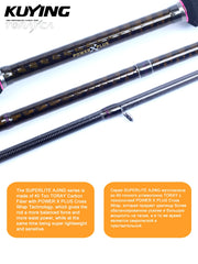 KUYING SUPERLITE Ajing Bottom Fish 6'8" 7'6" 7'7" 8'6" Fishing Lure Rod Casting Spinning FUJI Parts Power X Carbon Light Rock