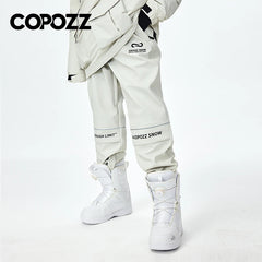COPOZZ Waterproof Thicken Ski Suit Women Hooded Windproof Ski Jacket Men Winter Sports Warm Ski Pants Outdoor Snowboard Ski Coat