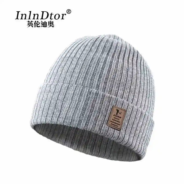 2024 new winter padded warm knitted cap wrapped head cap wool woolen cap men's double thickening set head ski cap
