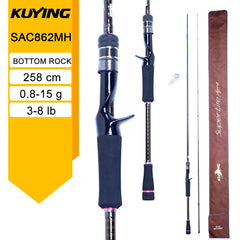 KUYING SUPERLITE Ajing Bottom Fish 6'8" 7'6" 7'7" 8'6" Fishing Lure Rod Casting Spinning FUJI Parts Power X Carbon Light Rock