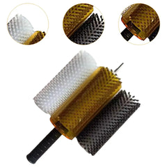 Ski Wax Brush Kit Efficient with Axle Handle Cover Roller Brush Snowboard Maintenance Ski Waxing Brushes Snowboard Waxing Brush