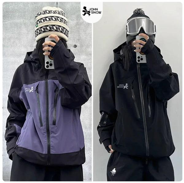 John Snow Woman Man Hooded Ski Wear Warm Windproof Waterproof Ski Clothes Outdoor Jacket Sports Male And Female Snowboard Coat