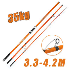 3.3M 3.6M 3.9M 4.2M 3 Sections 35kg CARP  Long Lure Rod Surf Spinning  Fishing Rod  Hard SK Carbon Fiber Distance Throwing Rod