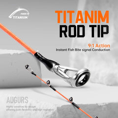 SOLOKING AUGURS  Jigging Rod for Octopus Squid Fishing Rod Tianium Tip with Fuji O Ring Cuttlefish Light Weight 1.55M/1.75M