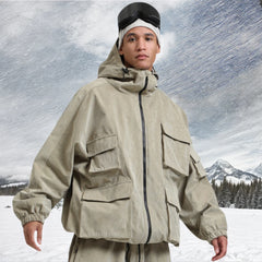 GSOU SNOW New Ski Jacket Loose Warm Windproof Snow Garment Waterproof Wear Resistant Skiing Clothing Winter Outdoor Sports Tops