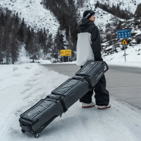 NANDN Ski Bag Snowboard Bag Large Capacity, Rollers, Ski Gear