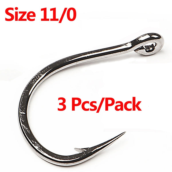 Mustad 10827NP-BN 3X Strong #1-12/0 Jigging Lure Livebait Hooks Sea Tuna Barbed Jig Hook For Saltwater Big Game Trolling Fishing