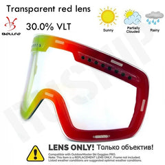 BOLLFO Men Women Snowmobile Spectacles Brand Magnetic Ski Glasses Double Lens Mountaineering Glasses UV400 Anti-Fog Ski Goggles