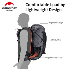 Naturehike 60+5L Hiking Backpack Sports Bag Large Capacity Ergonomic Design Backpack Camping Outdoor Travel Waterproof Bagpack