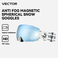 VECTOR Ski Goggles Men Snowboard Glasses Women Winter Outdoor Snow Sunglasses UV400 Double Layers Lens Anti-Fog Skiing Goggles