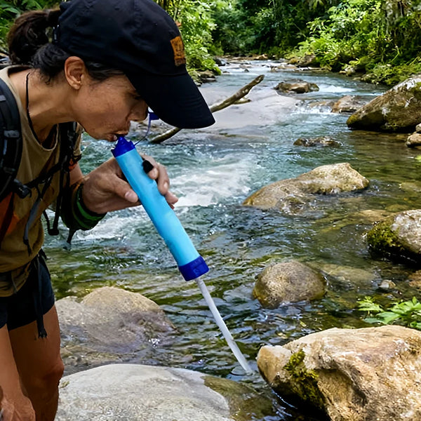 1pc Outdoor Camping Emergency Water Filter Outdoor Life Emergency Filtration Direct Drinking individual Water Purifier Steriliza