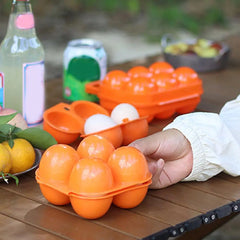 2/4/6 Grid Egg Storage Box Outdoor Portable Egg Case With Handle for Outdoor Camping Picnic Eggs Box Case Kitchen Organizer Case