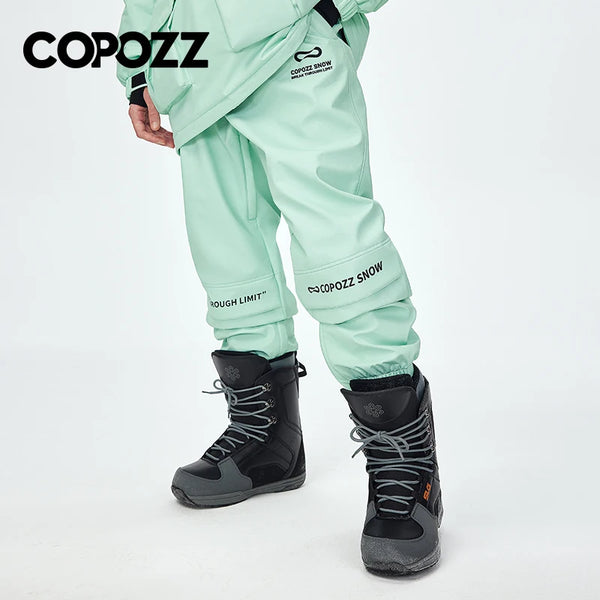 COPOZZ Waterproof Thicken Ski Suit Women Hooded Windproof Ski Jacket Men Winter Sports Warm Ski Pants Outdoor Snowboard Ski Coat