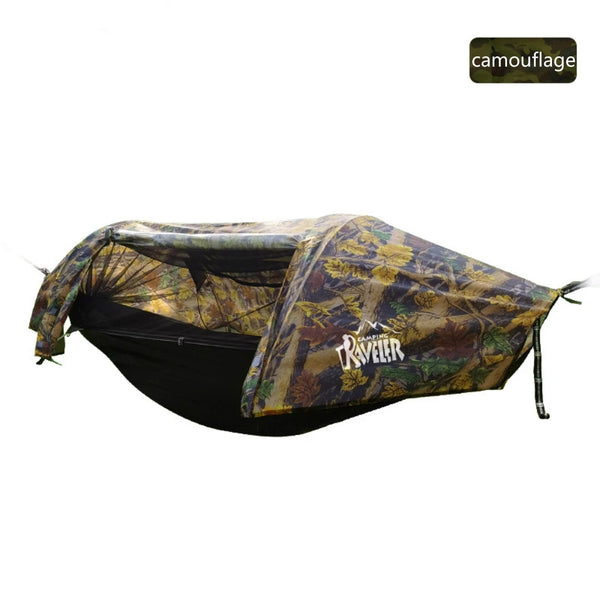 Portable Camping Mosquito Net Hammock Outdoor Garden Travel Sleeping Hanging Hammocks Swing With Waterproof Tent Awnings