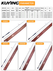 KUYING SUPERLITE Ajing Bottom Fish 6'8" 7'6" 7'7" 8'6" Fishing Lure Rod Casting Spinning FUJI Parts Power X Carbon Light Rock