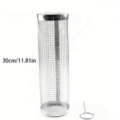 1pc Stainless Steel BBQ Cage Grill Cage Perfect For OutdoorGrilling Camping Grill Accessories Tool Gifts For Camping BBQ