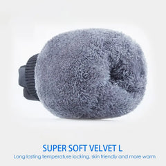 WRELS Winter Unisex Snowboard Ski Gloves PU Leather Non-slip Touch Screen Waterproof Motorcycle Cycling Fleece Warm Snow Gloves