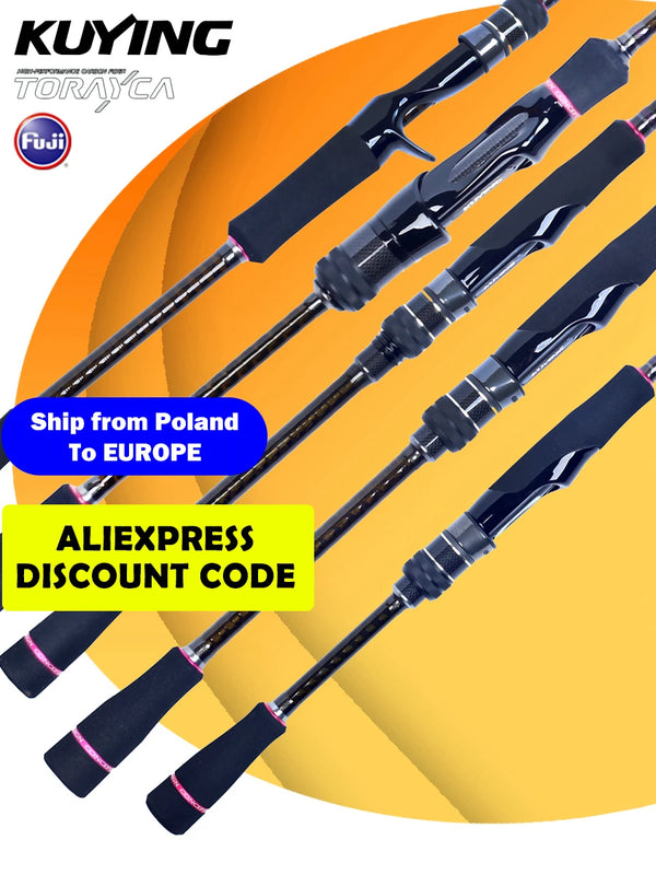 KUYING SUPERLITE Ajing Bottom Fish 6'8" 7'6" 7'7" 8'6" Fishing Lure Rod Casting Spinning FUJI Parts Power X Carbon Light Rock