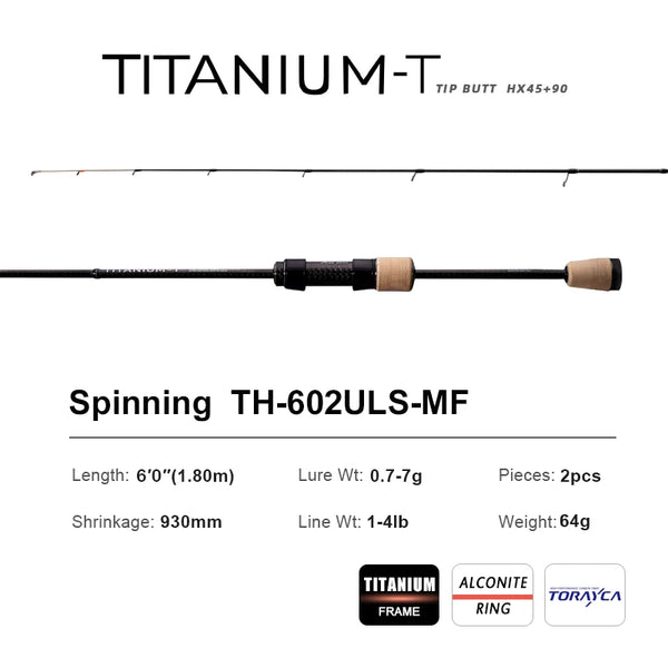 PURELURE TITANIUM-T XUL BFS Rod 0.5-6g Bait Weight 5FT 6FT Perch Trout Bass Spinning Casting Titanium Guide Bracket F MF Action
