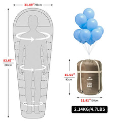 Naturehike Sleeping Bag MJ300 -1℃ Lightweight MJ600 -12℃ Mummy Sleeping Bag Outdoor Camping Cotton Winter Warm Sleeping Bags