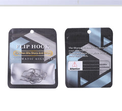 FTK High Carbon Steel Fishing Hooks 12Pcs/Pack Automatic Flip Sharp with ring 6-13# Barbed Fishhook for Carp Fishing Accessories