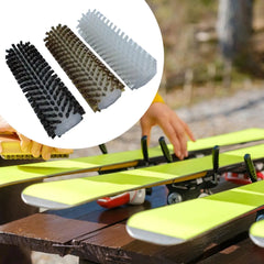 Ski Wax Brush Kit Efficient with Axle Handle Cover Roller Brush Snowboard Maintenance Ski Waxing Brushes Snowboard Waxing Brush