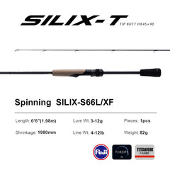 PURELURE SILIX-T 1-Piece Rod Fuji Torzite Rings Extra Fast Action Zander Bass Pike Rod Cork Handle Toray T1100G and M40X Cloth