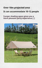 Naturehike 4-6 Person Windproof Large Awning Camping Tent with fishing Hiking Outdoor Tourism Beach Pergola SunShelter Tarp Rain