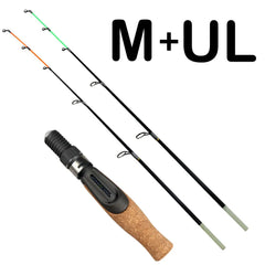 UL ML Winter fishing rod soft tip 50cm Ice fishing rod with Flat tip high quality Fiber Glass tip with cork handle