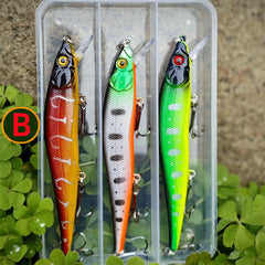 3PCS/box Japan Slow Sinking Minnow Fishing Lures 12cm 14g Jerkbait Bass Pike Carkbait Wobblers Swimbait Professional Bait