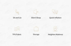 Naturehike Outdoor Camping 45cm Thick TPU Inflatable Pad Portable 2Persons Sleeping Mattress Large Mat Free Give Repair Bag