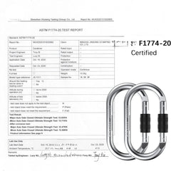 Sturdy and Reliable Set of 2 Heavy Duty Climbing Carabiner Clips - Strong 25kn=5600lbs Capacity - Durable Gear for Ropes, Riggin