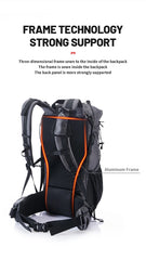 Naturehike Hiking Backpack Outdoor Sports Bag 60+5L Large Capacity Ergonomic Design Backpack Camping Travel Waterproof Bagpack