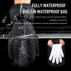 Heated Motorcycle Gloves Winter Warm Snowmobile Skiing Gloves Waterproof Touch Screen Rechargeable Heating Thermal Moto Guantes
