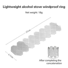 Camping alcohol stove windshield stainless steel outdoor stove windshield portable alcohol stove rack for outdoor camping and hi
