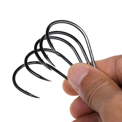 100pcs Strong Offset Fish Hooks High-carbon steel Octopus Beak Hook Saltwater Fishing Hook for Snapper Bass 3/0 5/0 6/0 7/0 8/0