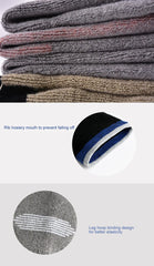 2 Pairs Merino Wool Ski Hiking Socks Men Women Winter Outdoor Sports Mountaineering Thermal Socks Thicken Breathable Size 35-47