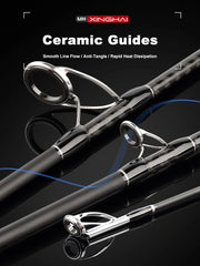 3-Piece Travel Jigging Rod 1.83-1.91m MH Carbon - 6000g Max Load, Ceramic Guides for Slow Jigging Tuna/Barracuda