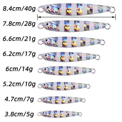 3/5/8pcs Metal Jig Fishing lure Set 7g 10g 14g 21g 28g 40g Sea Shore Casting Jigging lures Jigs Spoon Saltwater Artificial Bait