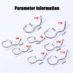 FTK High Carbon Steel Fishing Hooks 12Pcs/Pack Automatic Flip Sharp with ring 6-13# Barbed Fishhook for Carp Fishing Accessories