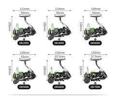 VWVIVIDWORLD,21KG Max Drag,Fishing Reel,Zinc Alloy Gear,Alloy Spool,Metal Arm,Metal Foot,Spinning Reel,Carp Fishing,Saltwater