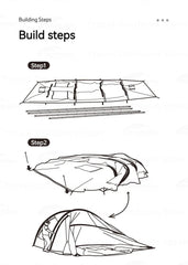 Naturehike Tent CLOUD BOAT 4 Rods Camping Tent 20㎡ Lobby 150D Windproof Rainproof Tunnel Tent With Camp Outdoor Family Tent